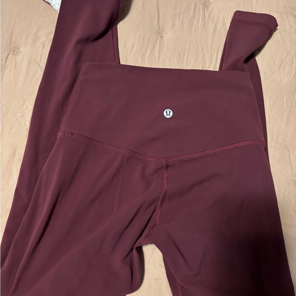 lululemon athletica Women's Burgundy High-Waist Leggings